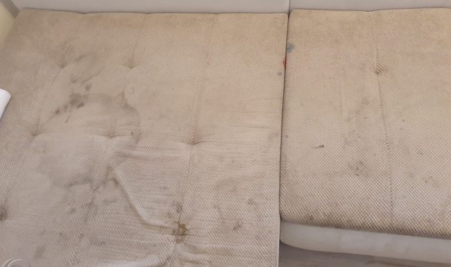 Tepovanie extra znečistenej sedačky